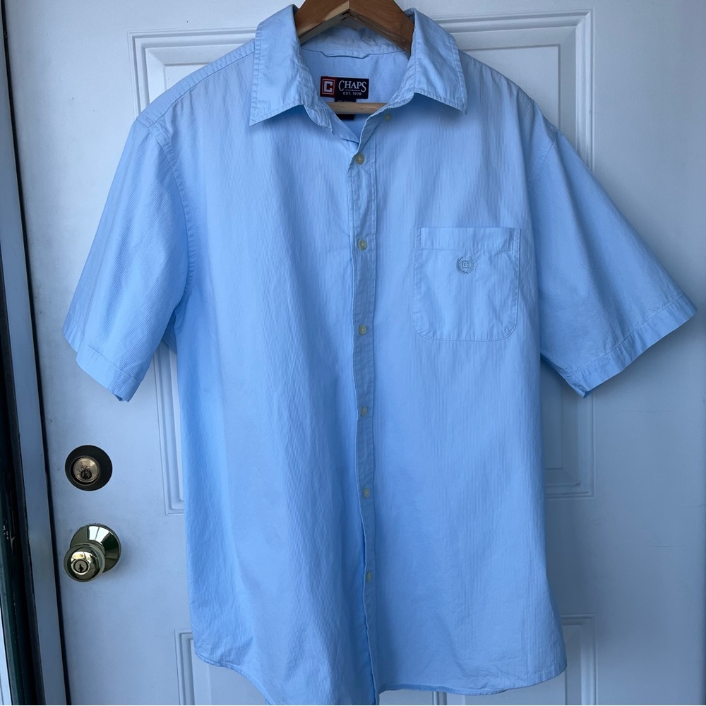 •Chaps• Men’s Short Sleeved Dress Shirt - Size XXL